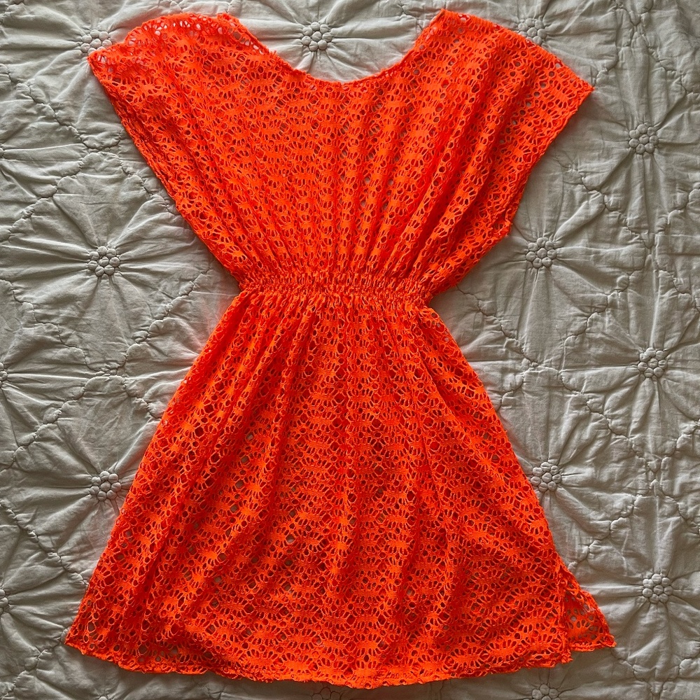 Neon Orange Pool/Beach Dress Size XS